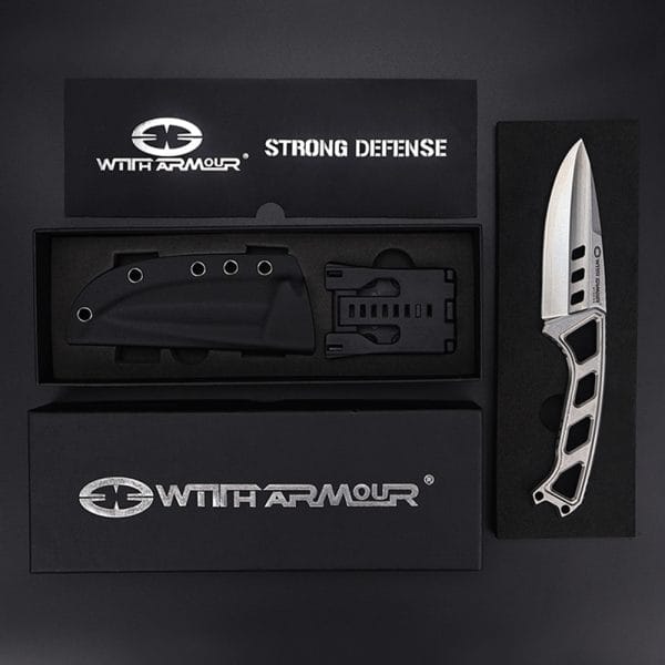 סכין קומנדו להב קבוע דגם Stout תוצרת WithArmour - עם קופסא