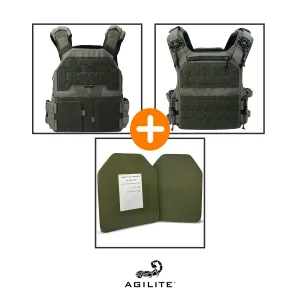 בנדל ווסט לוחם Agilite + שתי פלטות מיגון FMS 10X12 בשימוש כוחות הביטחון