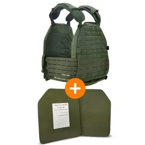 בנדל ווסט טקטי OSO RG + שתי פלטות מיגון FMS 10X12 בשימוש כוחות הביטחון